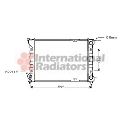 Photo Radiator, engine cooling VAN WEZEL 58002085