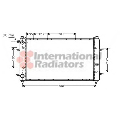 Photo Radiator, engine cooling VAN WEZEL 58002114