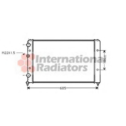 Photo Radiator, engine cooling VAN WEZEL 58002115