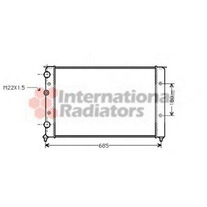 Photo Radiator, engine cooling VAN WEZEL 58002124