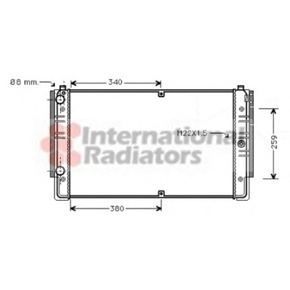 Foto Radiador, refrigeración del motor VAN WEZEL 58002149