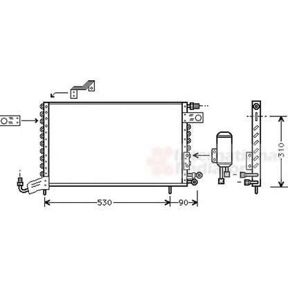 Foto Condensatore, Climatizzatore VAN WEZEL 58005142