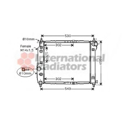 Photo Radiator, engine cooling VAN WEZEL 81002069