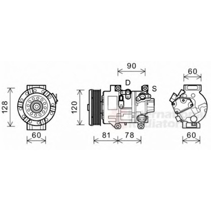 Foto Compresor, aire acondicionado VAN WEZEL 5300K581