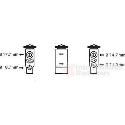 Photo Expansion Valve, air conditioning VAN WEZEL 40001350