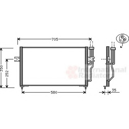 Photo Condenser, air conditioning VAN WEZEL 59005086