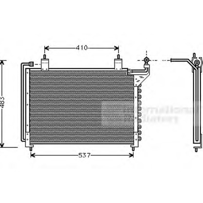 Foto Condensatore, Climatizzatore VAN WEZEL 77005013