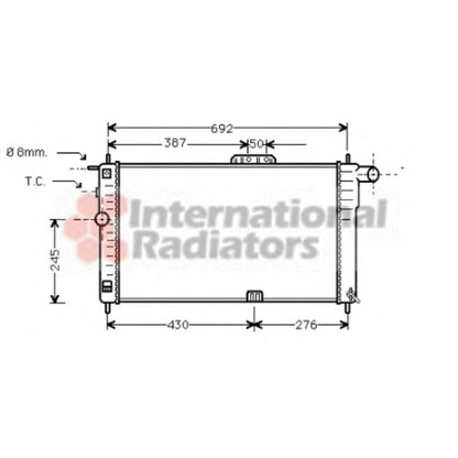 Foto Radiatore, Raffreddamento motore VAN WEZEL 81002001