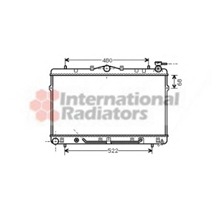 Photo Radiator, engine cooling VAN WEZEL 82002044