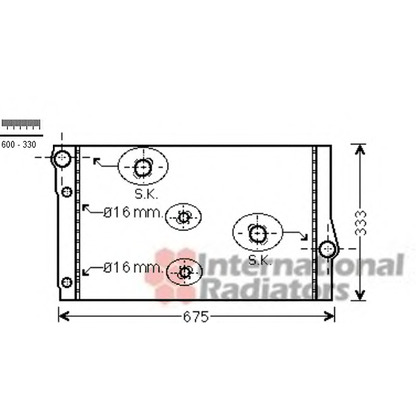 Photo Radiator, engine cooling VAN WEZEL 06002410