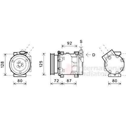 Foto Compressore, Climatizzatore VAN WEZEL 4300K479