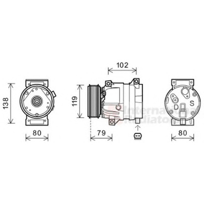 Foto Compressore, Climatizzatore VAN WEZEL 4300K474