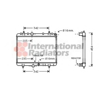 Photo Radiator, engine cooling VAN WEZEL 40002280