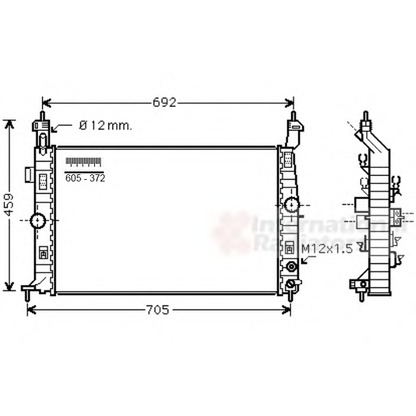 Photo Radiator, engine cooling VAN WEZEL 37002582