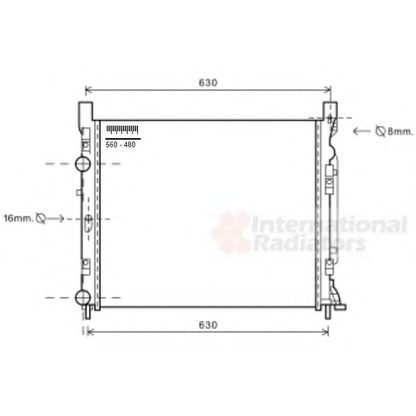 Photo Radiator, engine cooling VAN WEZEL 43002470