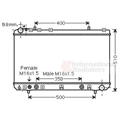 Photo Radiator, engine cooling VAN WEZEL 81002138