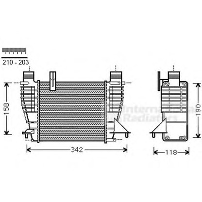 Foto Radiador de aire de admisión VAN WEZEL 13004356