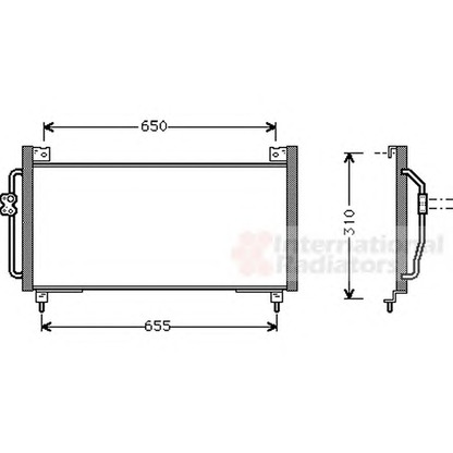 Foto Condensatore, Climatizzatore VAN WEZEL 51005039