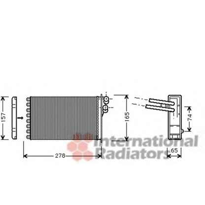 Photo Heat Exchanger, interior heating VAN WEZEL 03006156