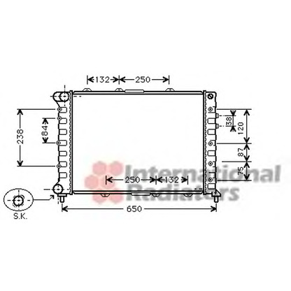 Photo Radiator, engine cooling VAN WEZEL 01002038