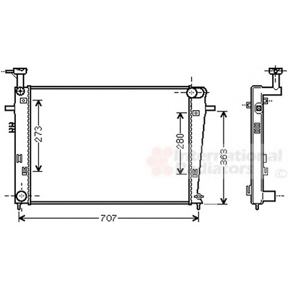 Photo Radiateur, refroidissement du moteur VAN WEZEL 82002275