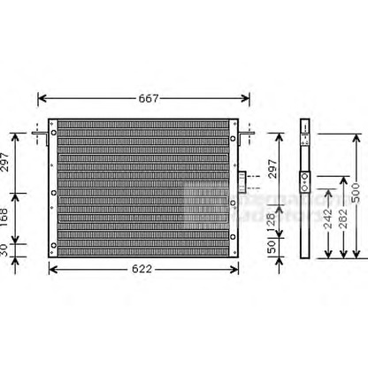 Photo Condenser, air conditioning VAN WEZEL 02005075