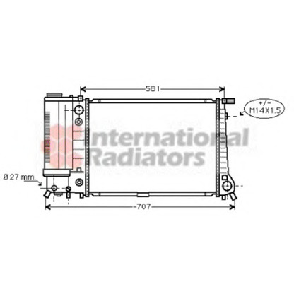 Photo Radiateur, refroidissement du moteur VAN WEZEL 06002105