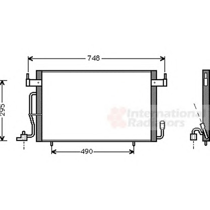 Photo Condenser, air conditioning VAN WEZEL 09005166