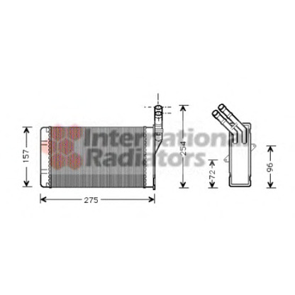 Photo Heat Exchanger, interior heating VAN WEZEL 09006150