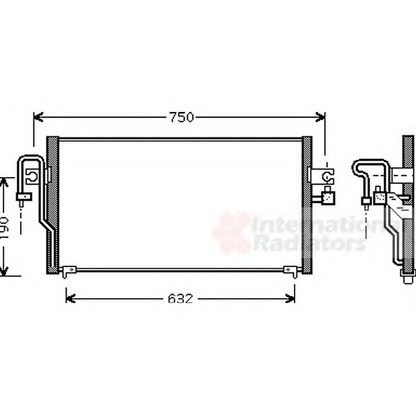 Foto Condensatore, Climatizzatore VAN WEZEL 13005164