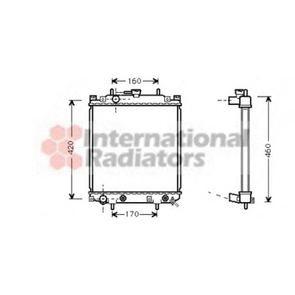 Photo Radiator, engine cooling VAN WEZEL 11002047