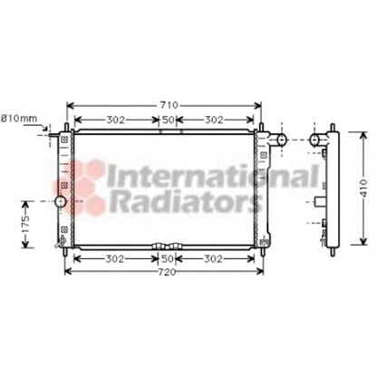 Photo Radiateur, refroidissement du moteur VAN WEZEL 81002016