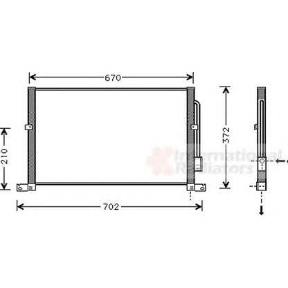 Foto Condensatore, Climatizzatore VAN WEZEL 18005302