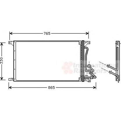 Foto Condensador, aire acondicionado VAN WEZEL 18005304