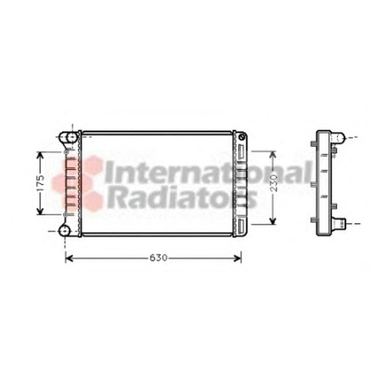 Foto Radiador, refrigeración del motor VAN WEZEL 17002210