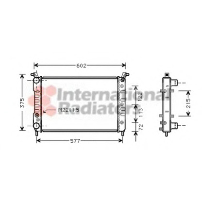 Foto Radiador, refrigeración del motor VAN WEZEL 17002225