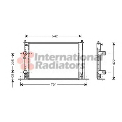 Photo Radiator, engine cooling VAN WEZEL 17002244