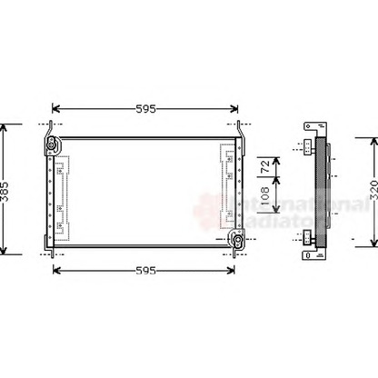 Photo Condenser, air conditioning VAN WEZEL 17005194