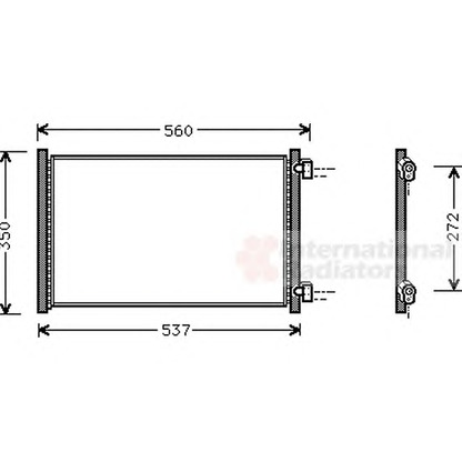 Foto Condensador, aire acondicionado VAN WEZEL 17005214