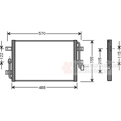 Foto Condensador, aire acondicionado VAN WEZEL 17005245