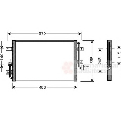 Foto Condensador, aire acondicionado VAN WEZEL 17005246