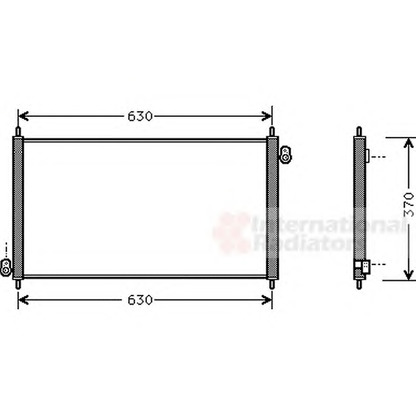 Photo Condenser, air conditioning VAN WEZEL 25005107