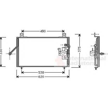 Foto Condensatore, Climatizzatore VAN WEZEL 83005003