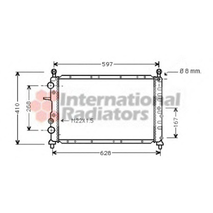 Photo Radiator, engine cooling VAN WEZEL 73002073