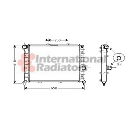 Foto Radiador, refrigeración del motor VAN WEZEL 73002079