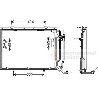 Photo Condenser, air conditioning VAN WEZEL 30005279