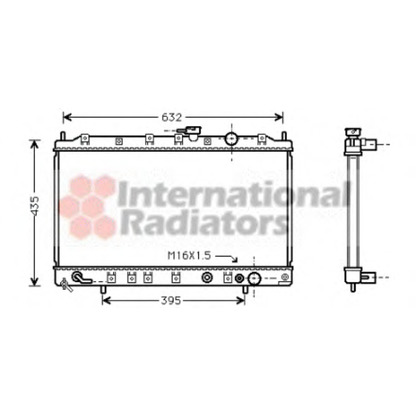 Photo Radiator, engine cooling VAN WEZEL 32002127