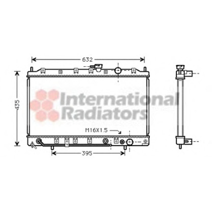 Photo Radiator, engine cooling VAN WEZEL 32002128