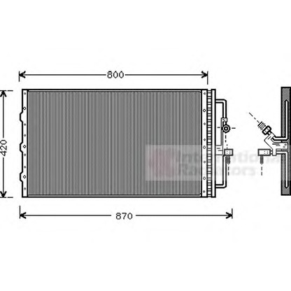 Foto Condensatore, Climatizzatore VAN WEZEL 37005267