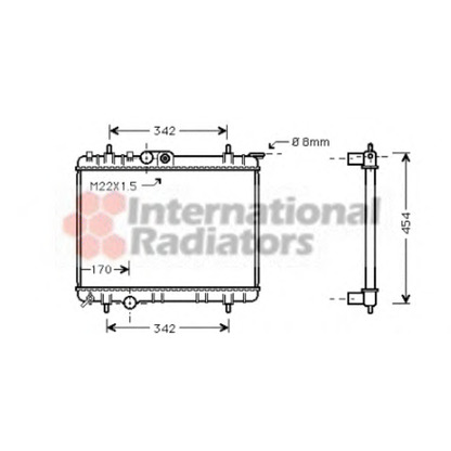 Photo Radiator, engine cooling VAN WEZEL 40002189